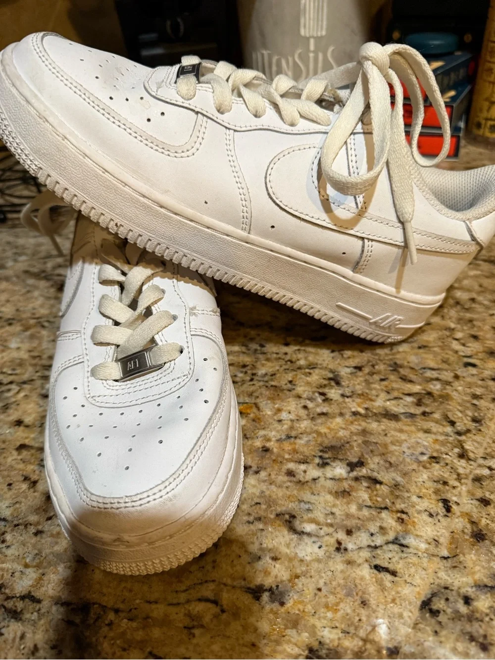 Nike White Low-Top Leather Sneakers